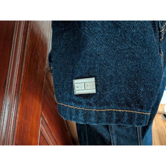 Tommy Hilfiger Y2K Denim Snap-Up Dress Size 8 With Short Sleeves & Chest Pocket - Picture 9 of 11